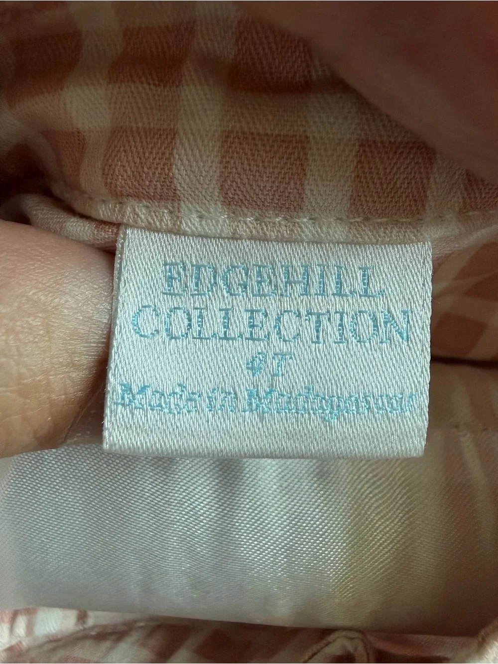 Edgehill Collection Boys Check Mandarin Collar Long Sleeve Shirt & Pants 4T